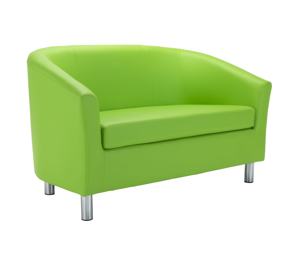 TUB SOFA WITH METAL FEET LIME PU
