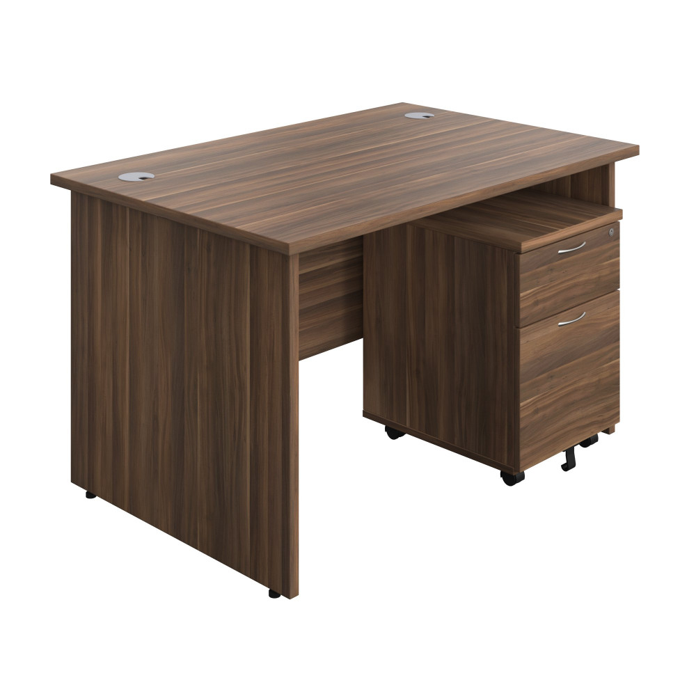 PANEL RECTANGULAR DESK + 2 DRAWER MOBILE