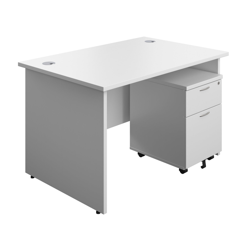 PANEL RECTANGULAR DESK + 2 DRAWER MOBILE