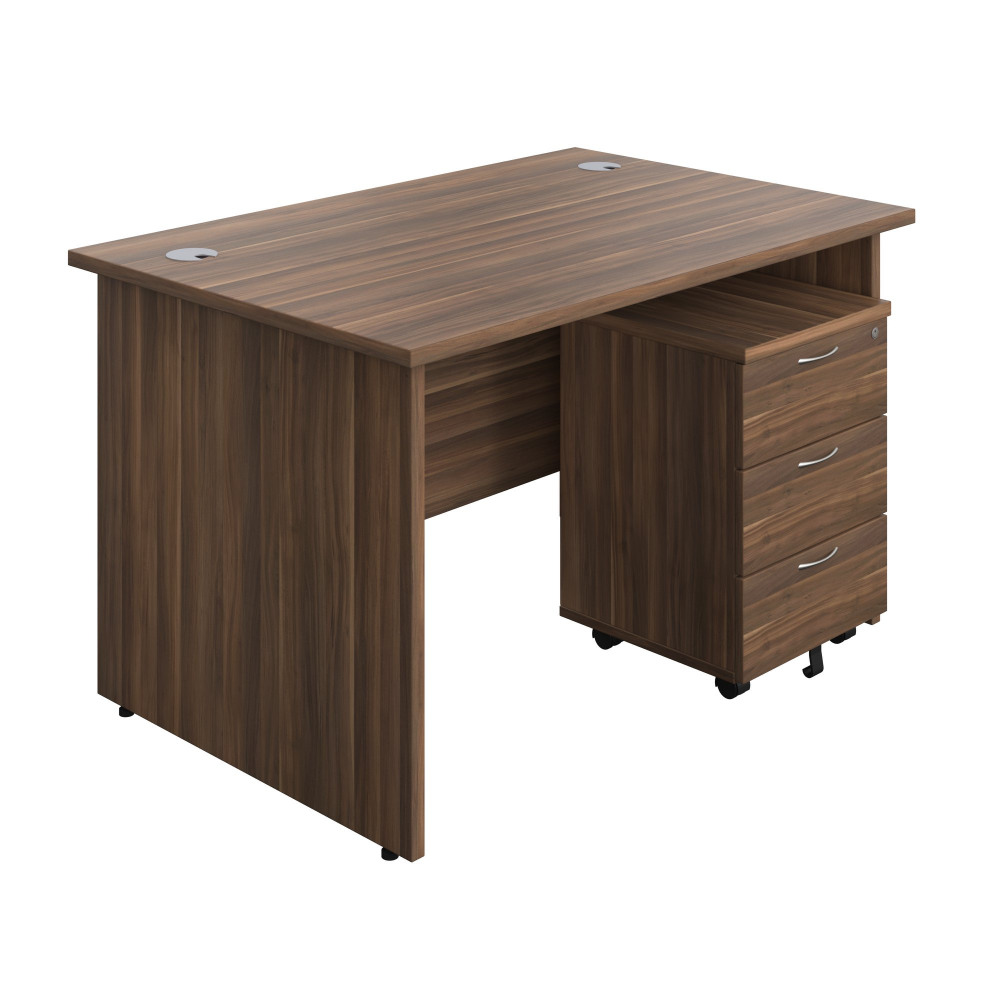 PANEL RECTANGULAR DESK + 3 DRAWER MOBILE