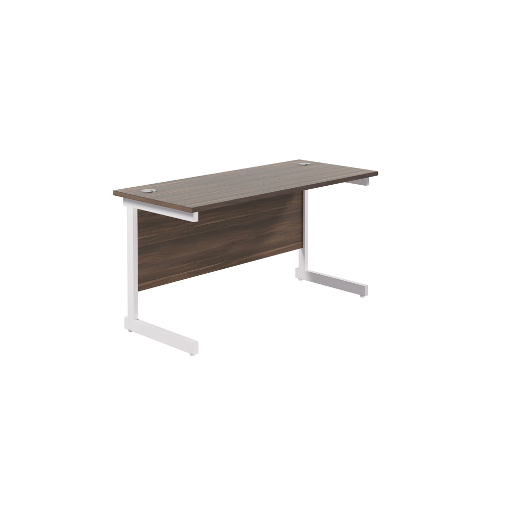 SINGLE UPRIGHT RECTANGULAR DESK: 600MM D