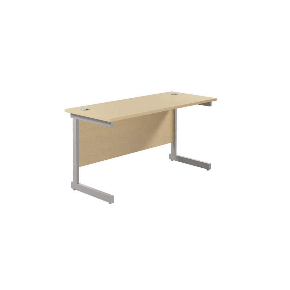 SINGLE UPRIGHT RECTANGULAR DESK: 600MM D