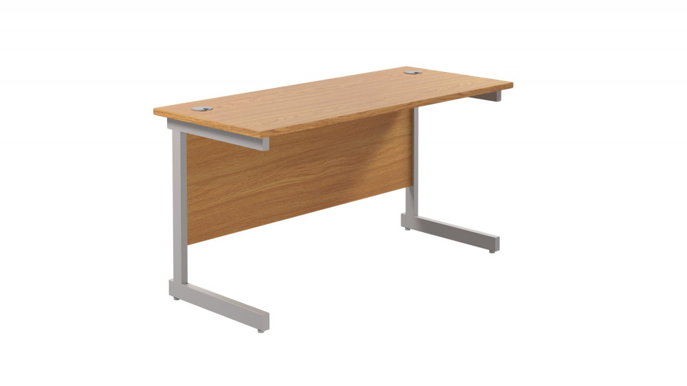 SINGLE UPRIGHT RECTANGULAR DESK: 600MM D