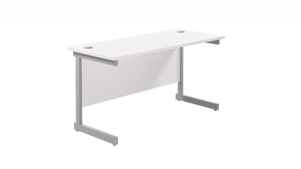 SINGLE UPRIGHT RECTANGULAR DESK: 600MM D