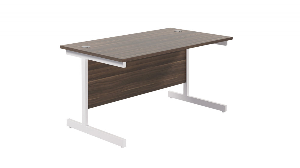 SINGLE UPRIGHT RECTANGULAR DESK: 800MM D