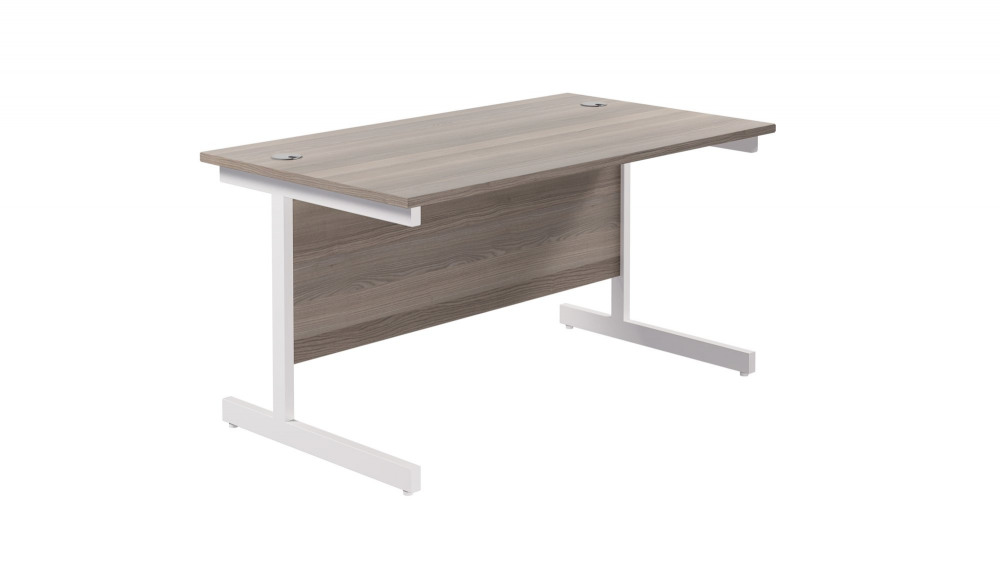 SINGLE UPRIGHT RECTANGULAR DESK: 800MM D