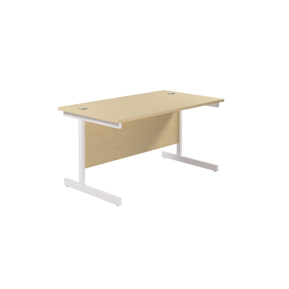 SINGLE UPRIGHT RECTANGULAR DESK: 800MM D