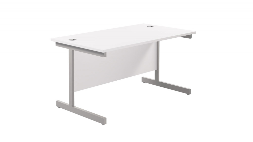 SINGLE UPRIGHT RECTANGULAR DESK: 800MM D