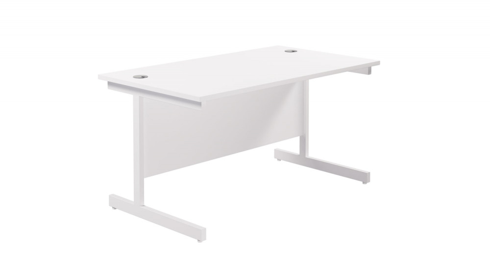 SINGLE UPRIGHT RECTANGULAR DESK: 800MM D