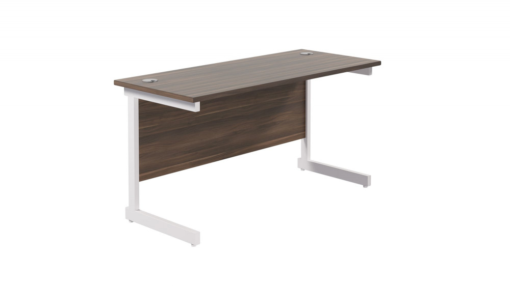 SINGLE UPRIGHT RECTANGULAR DESK: 600MM D