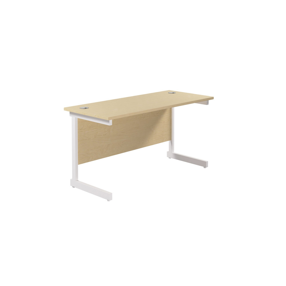 SINGLE UPRIGHT RECTANGULAR DESK: 600MM D