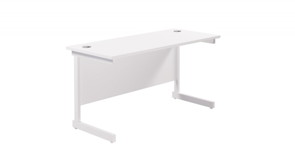 SINGLE UPRIGHT RECTANGULAR DESK: 600MM D