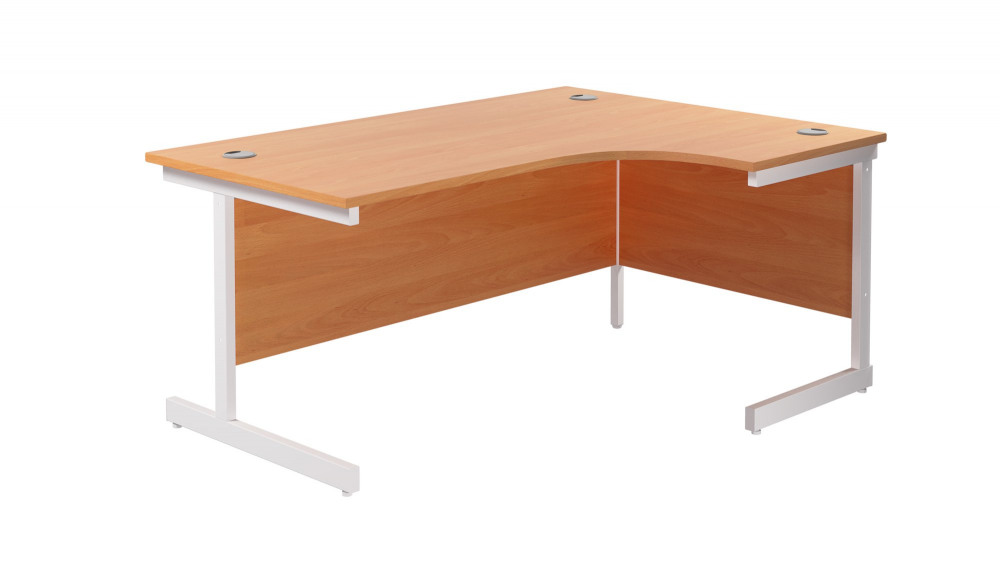 SINGLE UPRIGHT RIGHT HAND RADIAL DESK (F