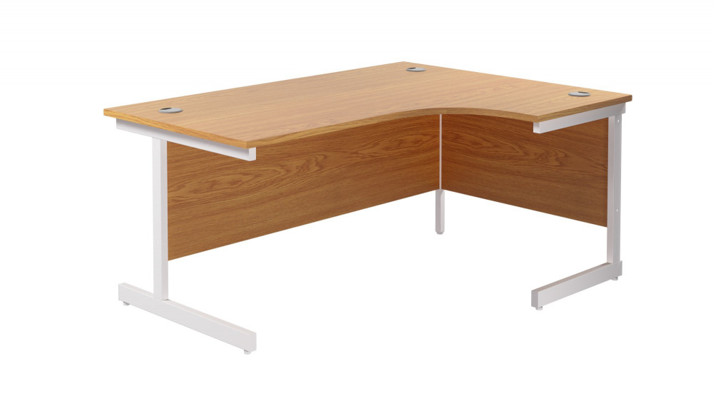 SINGLE UPRIGHT RIGHT HAND RADIAL DESK (F