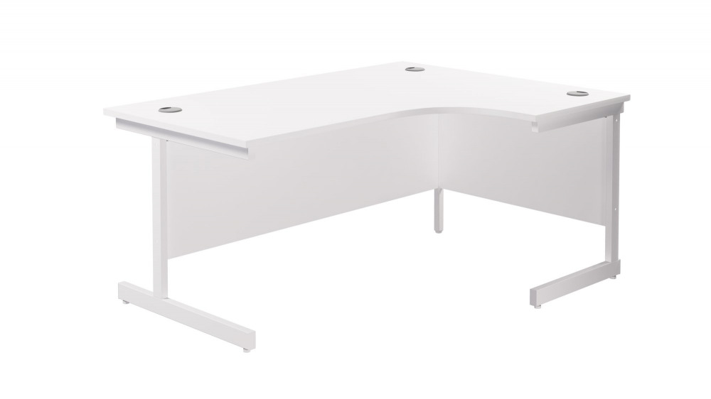 SINGLE UPRIGHT RIGHT HAND RADIAL DESK (F
