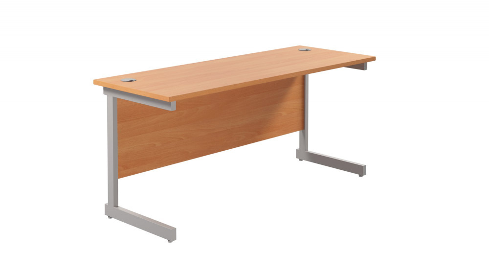 SINGLE UPRIGHT RECTANGULAR DESK: 600MM D