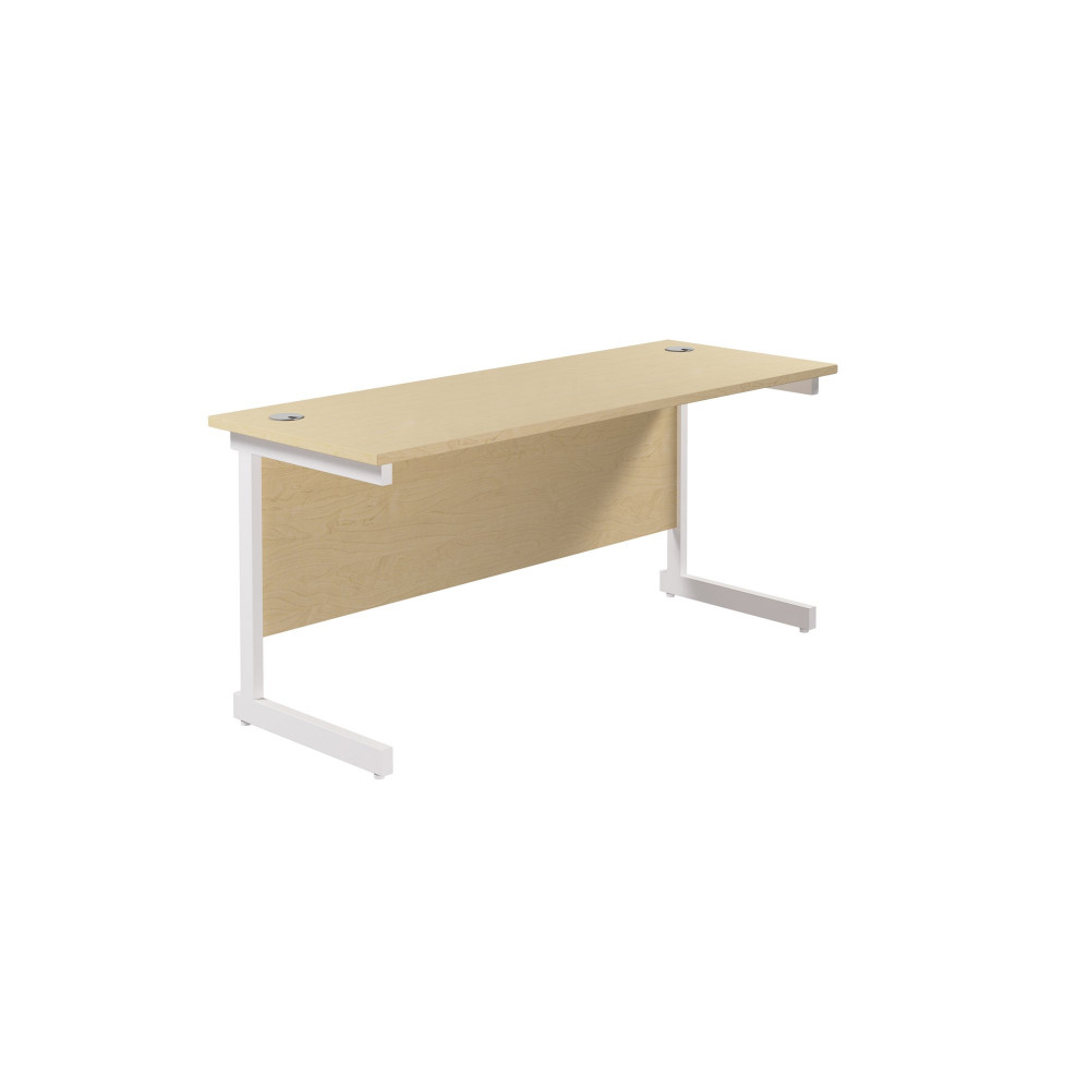 SINGLE UPRIGHT RECTANGULAR DESK: 600MM D