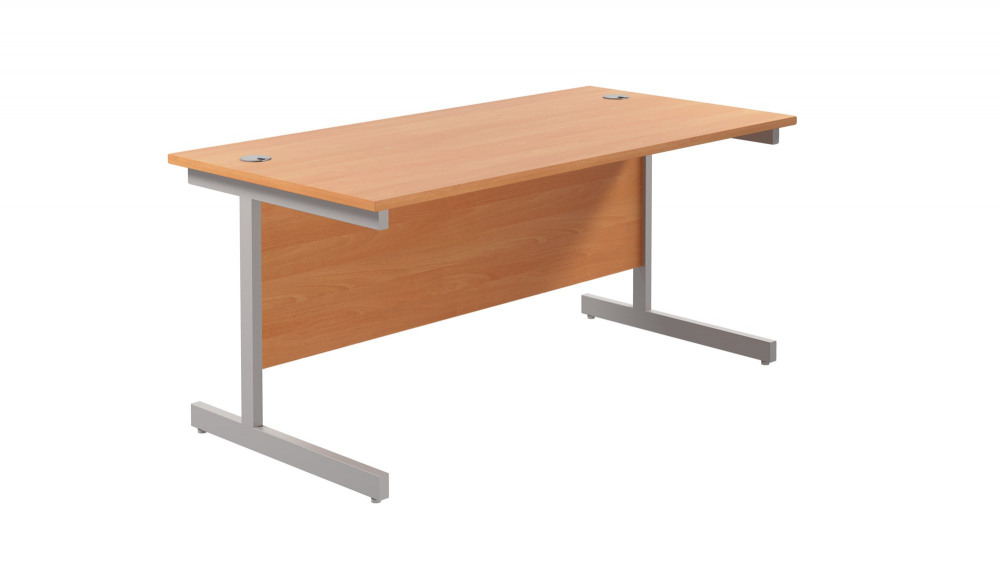 SINGLE UPRIGHT RECTANGULAR DESK: 800MM D