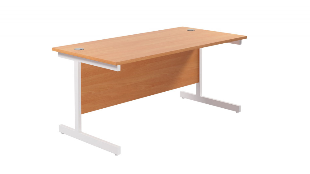 SINGLE UPRIGHT RECTANGULAR DESK: 800MM D