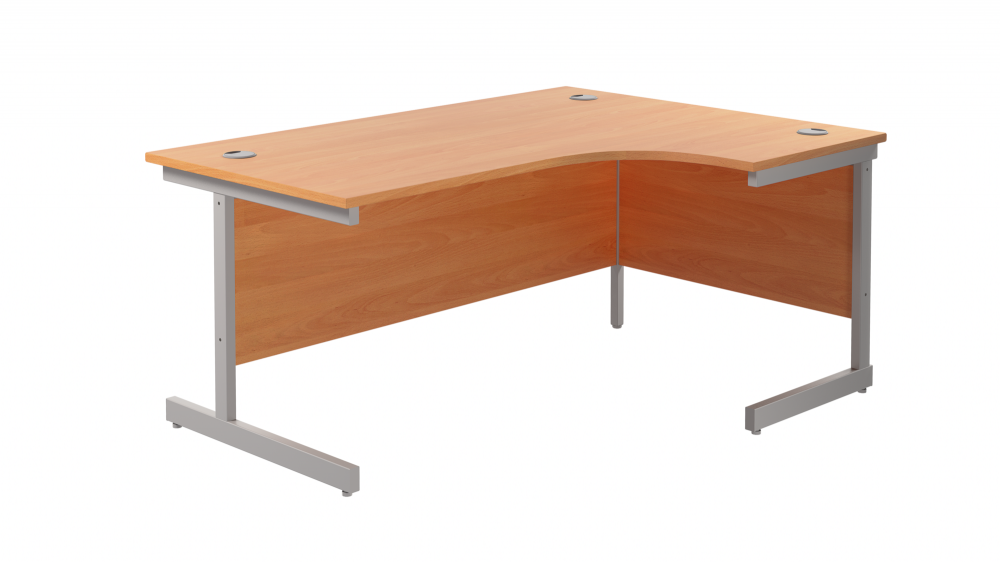 SINGLE UPRIGHT RIGHT HAND RADIAL DESK (F