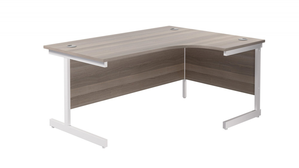 SINGLE UPRIGHT RIGHT HAND RADIAL DESK (F