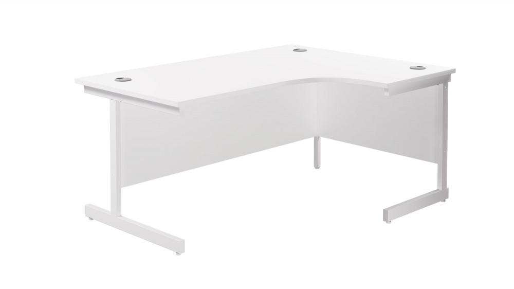 SINGLE UPRIGHT RIGHT HAND RADIAL DESK (F