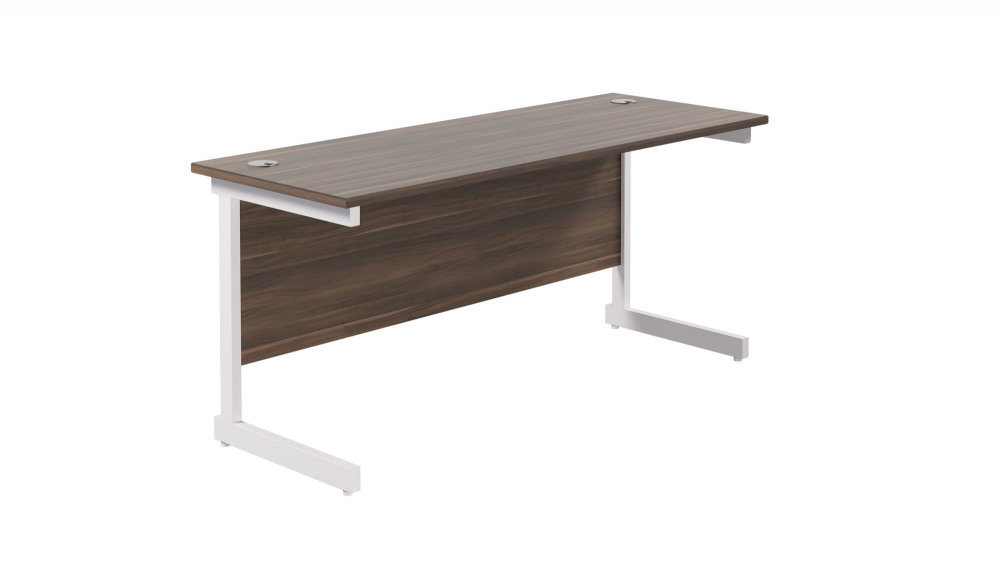 SINGLE UPRIGHT RECTANGULAR DESK: 600MM D