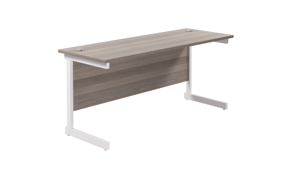 SINGLE UPRIGHT RECTANGULAR DESK: 600MM D
