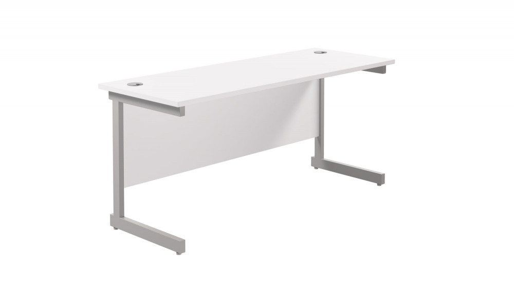 SINGLE UPRIGHT RECTANGULAR DESK: 600MM D