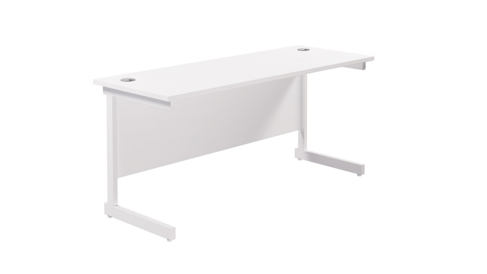 SINGLE UPRIGHT RECTANGULAR DESK: 600MM D