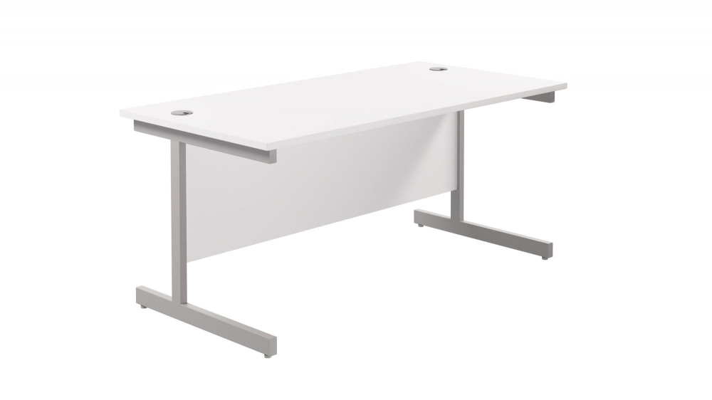 SINGLE UPRIGHT RECTANGULAR DESK: 800MM D
