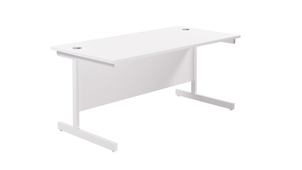 SINGLE UPRIGHT RECTANGULAR DESK: 800MM D