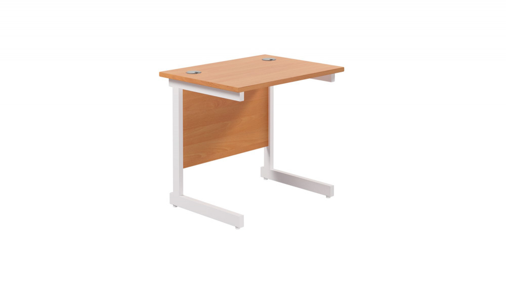 SINGLE UPRIGHT RECTANGULAR DESK: 600MM D