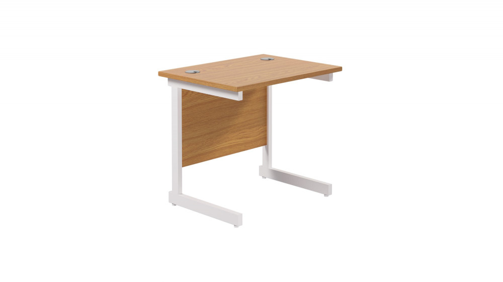 SINGLE UPRIGHT RECTANGULAR DESK: 600MM D