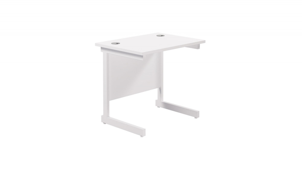 SINGLE UPRIGHT RECTANGULAR DESK: 600MM D