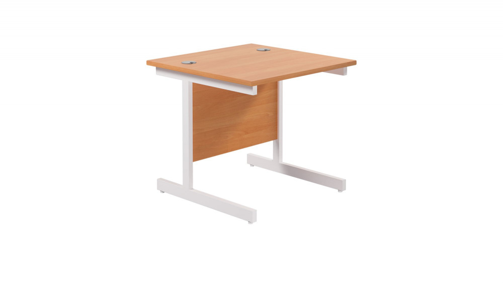SINGLE UPRIGHT RECTANGULAR DESK: 800MM D