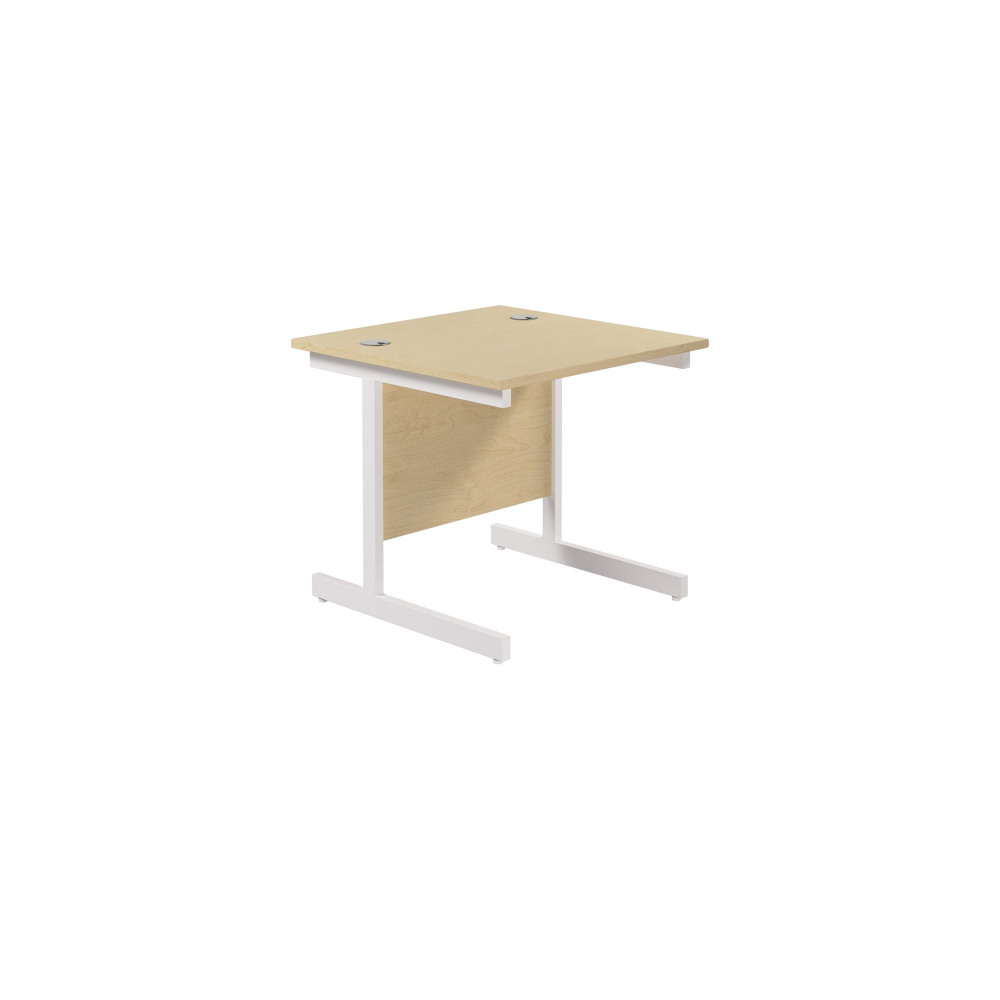 SINGLE UPRIGHT RECTANGULAR DESK: 800MM D