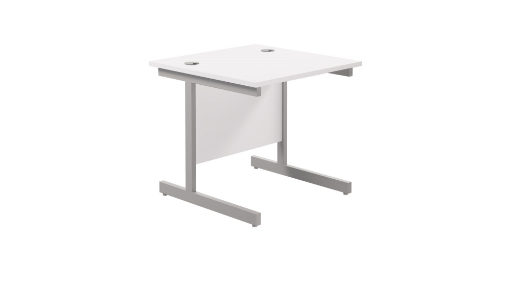SINGLE UPRIGHT RECTANGULAR DESK: 800MM D