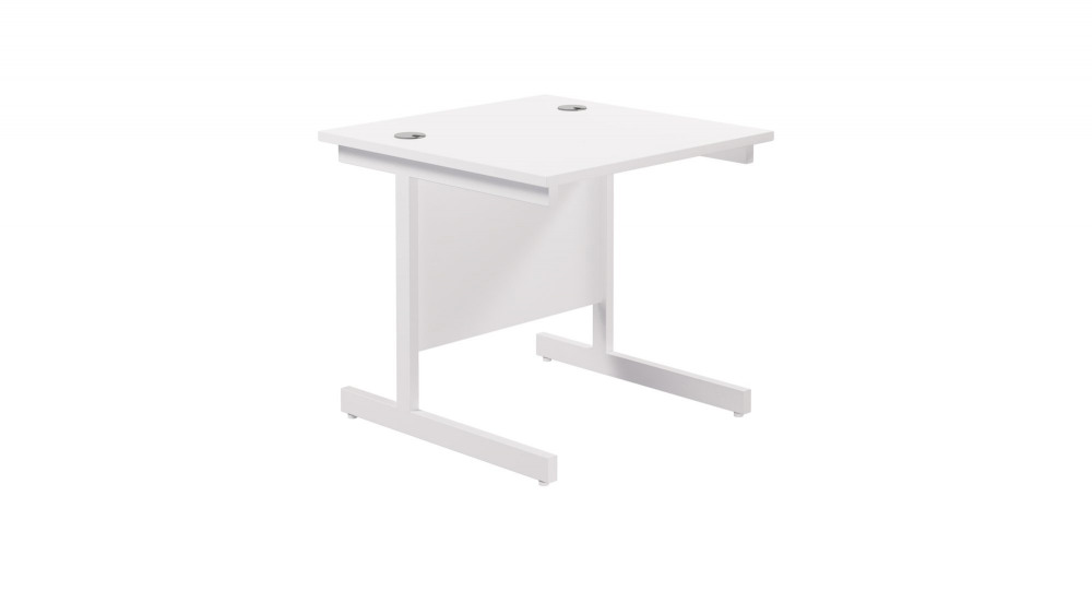 SINGLE UPRIGHT RECTANGULAR DESK: 800MM D