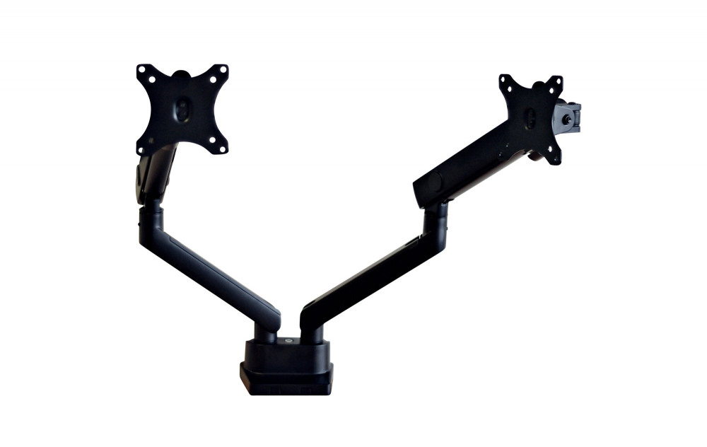 TWIN SPRING ASSISTED MONITOR ARM BLACK