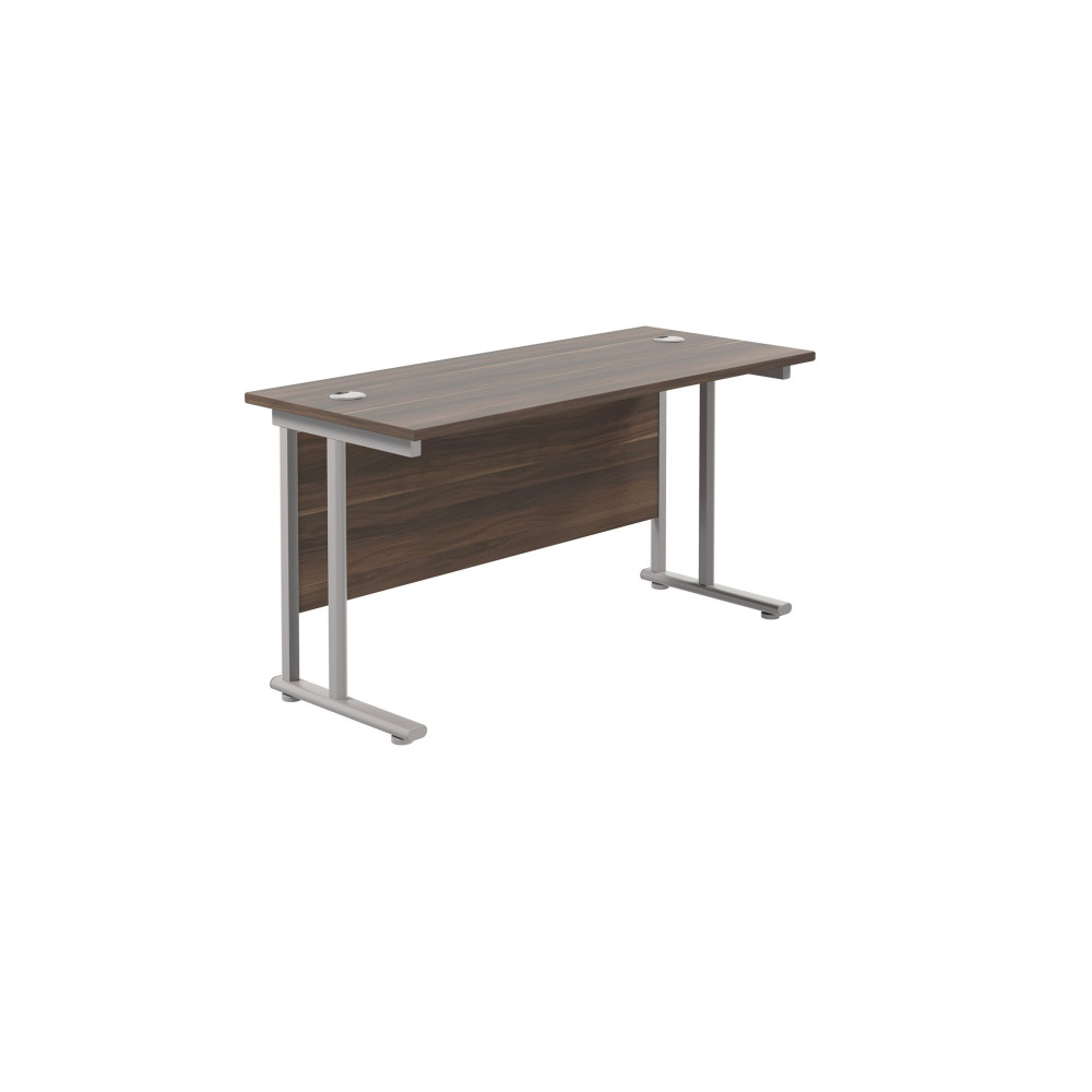 TWIN UPRIGHT RECTANGULAR DESK: 600MM DEE
