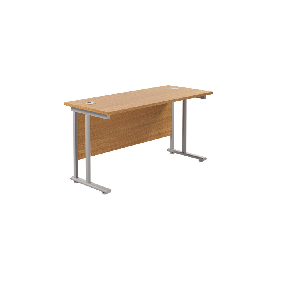 TWIN UPRIGHT RECTANGULAR DESK: 600MM DEE