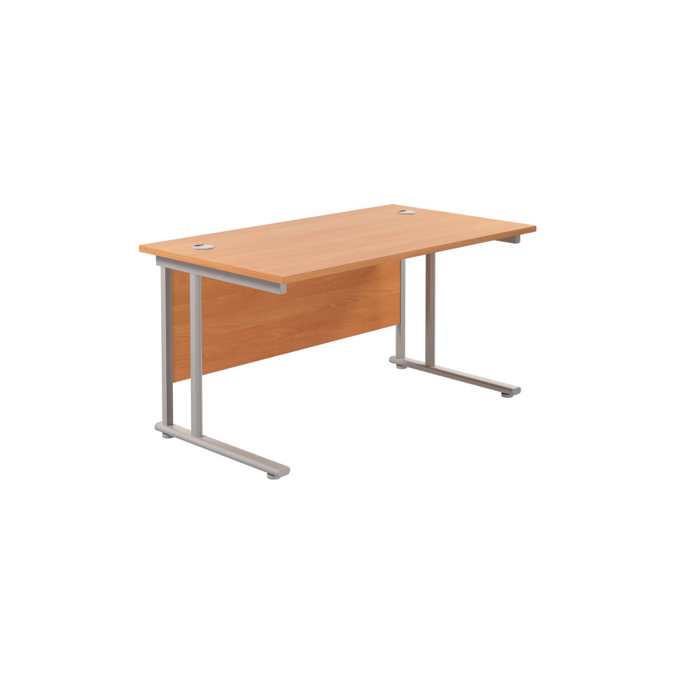 TWIN UPRIGHT RECTANGULAR DESK: 800MM DEE