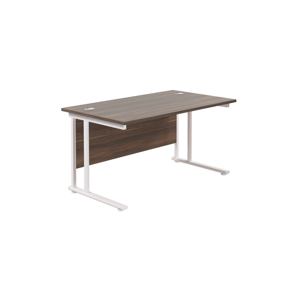 TWIN UPRIGHT RECTANGULAR DESK: 800MM DEE
