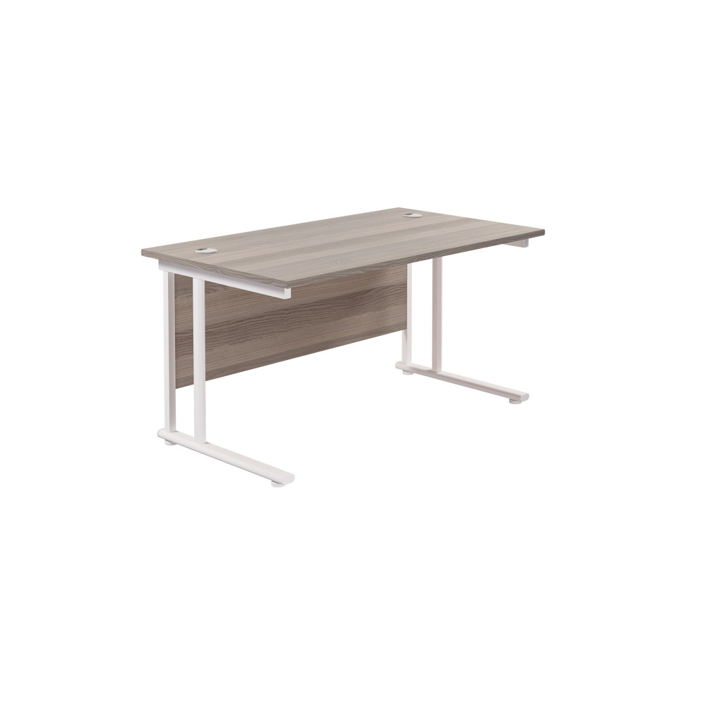 TWIN UPRIGHT RECTANGULAR DESK: 800MM DEE