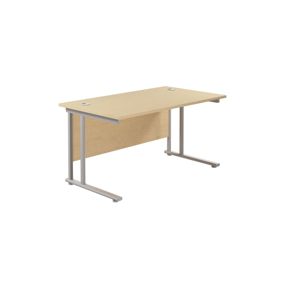 TWIN UPRIGHT RECTANGULAR DESK: 800MM DEE