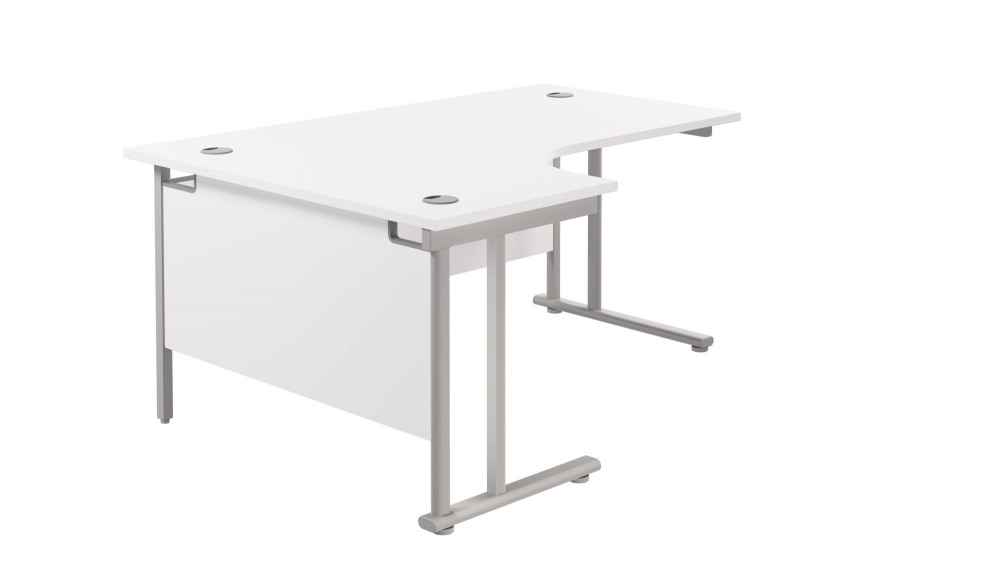 TWIN UPRIGHT LEFT HAND RADIAL DESK (FSC)