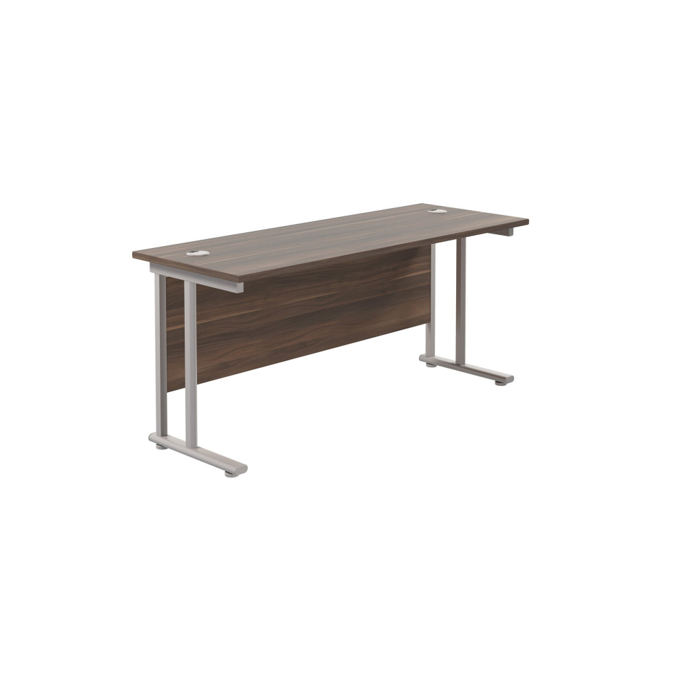 TWIN UPRIGHT RECTANGULAR DESK: 600MM DEE