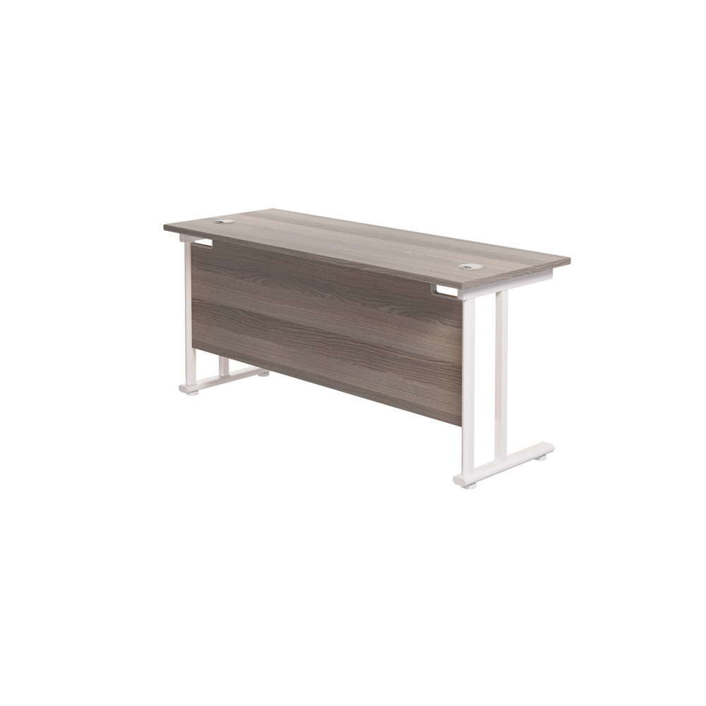 TWIN UPRIGHT RECTANGULAR DESK: 600MM DEE