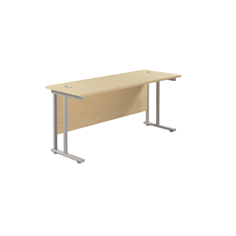 TWIN UPRIGHT RECTANGULAR DESK: 600MM DEE